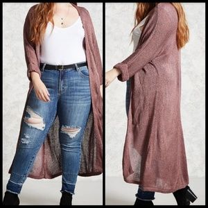 NWT Forever 21+ Longline Sweater Cardigan